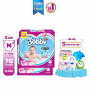 [Tặng 1 Bobby Friend Box] Combo 2 tã dán Bobby siêu thấm M76/L68/XL62/XXL56